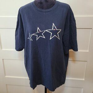 Tommy Jeans Star Graphic Tee – Size L – Navy – 100% Cotton